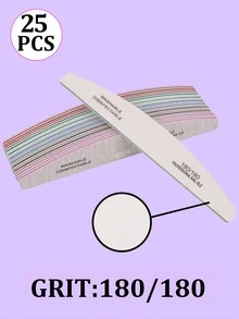 25pcs Nail Files - 80/100/150/180/240 Grit Nail Care Manicure Set, Double-Sided Nail File, Washable Nail File, Reusable Nail Buffer Block, Suitable For Natural Nails And Acrylic Nails, Home And Salon Use - Multicolor - View 23