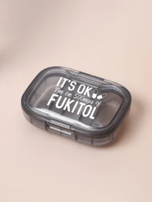 Medical Bag With Cute Pill Pattern And "Let's Medicane" Lettering, Portable Minimalist Pill Storage Box, 3-Compartment Medication Storage Box, Suitable For Home And Travel, Portable Travel Mini Pill Box, Waterproof And Moisture-Proof Pill Storage Container, Can Store Medication, Rings And Other Small Items, Suitable For Travel Storage, Travel Container, Travel, Office And Other Multiple Scenarios - Multicolor - View 18