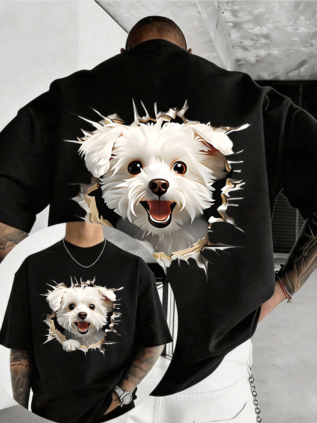 Camisetas de hombre - Negro - Ver 1