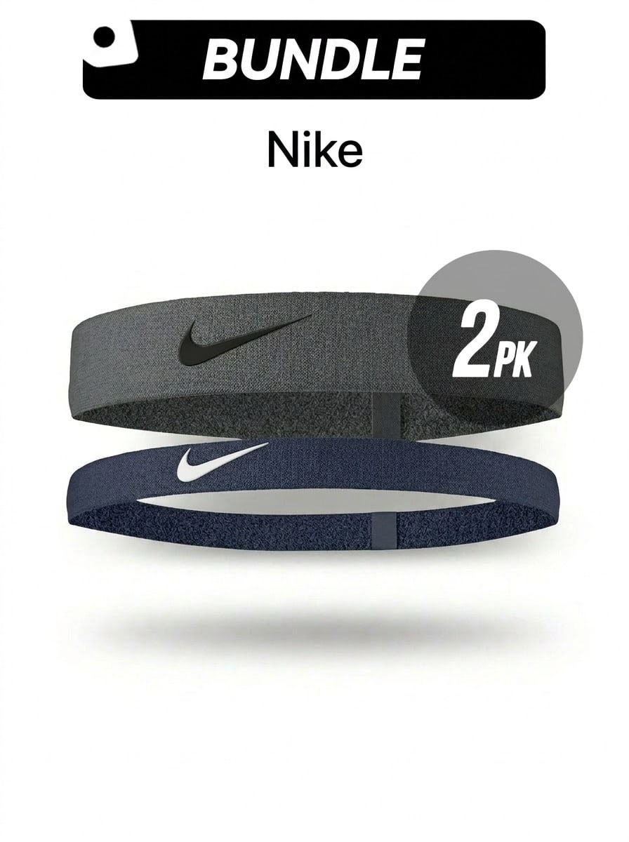 Nike Flex 彈性髮帶 2 入組 良好彈性 輕量 多功能 Logo 素色 易清洗 運動戶外跑步日常通用 男女款 灰色海軍藍 N.100.9191.028.OS+Flex 彈性髮帶 2 入組 良好彈性 輕量 多功能 Logo 素色 易清洗 運動戶外跑步日常通用 男女款 灰色海軍藍 N.100.9191.028.OS - 灰色/藏青色*2 - 查看 1