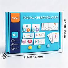 Tarjetas didácticas de sumas y restas de dígitos para educación temprana, juguetes de aprendizaje para cálculo básico y estimulación, juguetes de aprendizaje preescolar, fidgets matemáticos - juguetes preescolares - Ver 11