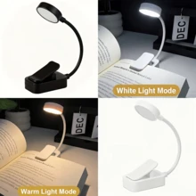 【便攜式 LED 閱讀燈】1件可調亮度夾式書燈－便攜式 LED 閱讀燈，適用於床邊、書桌、旅行使用－完美適用於書籍、平板電腦、手機－理想的學習、工作、夜間使用學習助手，現代設計，輕量化設計，便攜式燈 - 彩色 - 查看 9