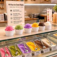 Large-Sized Simulated Paper Cup Ice Cream Model. Adopting Rigid PU Material, It Is High Temperature Resistant, Hard To Damage And Available For Long-Term Use. Suitable For Counter Display In Dessert Shops And Ice Cream Parlors, It Can Attract Customers And Effectively Increase Conversion Rate. - Paper Cup Ice Cream Ball Model - View 4