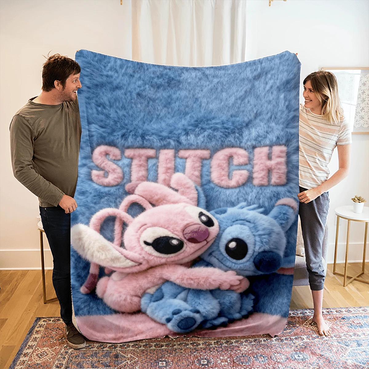 1 chiếc chăn nỉ in họa tiết Stitch hoa kem, bầu trời sao, họa tiết bò Disney All-Star, chăn phủ điều hòa - 100% polyester dệt chần bông, in kỹ thuật số - chăn ga thoải mái phù hợp cho mọi mùa, lý tưởng để ngủ trưa, cắm trại, du lịch - quà tặng tuyệt vời cho bạn bè và gia đình, chăn nỉ ấm áp - có nhiều kích thước, siêu mềm, phù hợp cho sofa/giường, thiết yếu cho mọi mùa, hoàn hảo để thư giãn hàng ngày trên sofa - Nhiều màu - Xem 1