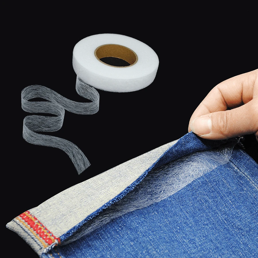 1pc-Inlay Bonding Lining DIY Double-Sided Adhesive Webbed Hot Melt Glue Double-Sided Adhesive Non-Woven Lining Garment Accessories