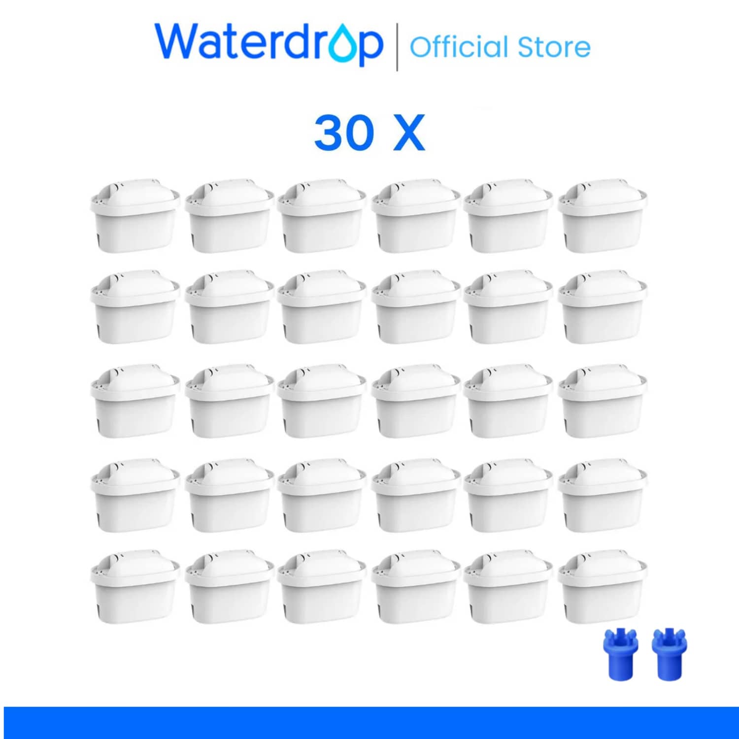 خراطيش فلتر Waterdrop، بديلة ل- Brita® Maxtra+® Plus و Maxtra Pro® All-In-1، متوافقة مع إبريق Brita® Marella®، تقلل الشوائب، معتمدة من TÜV SÜD و NSF (30) - مشاهدة 1