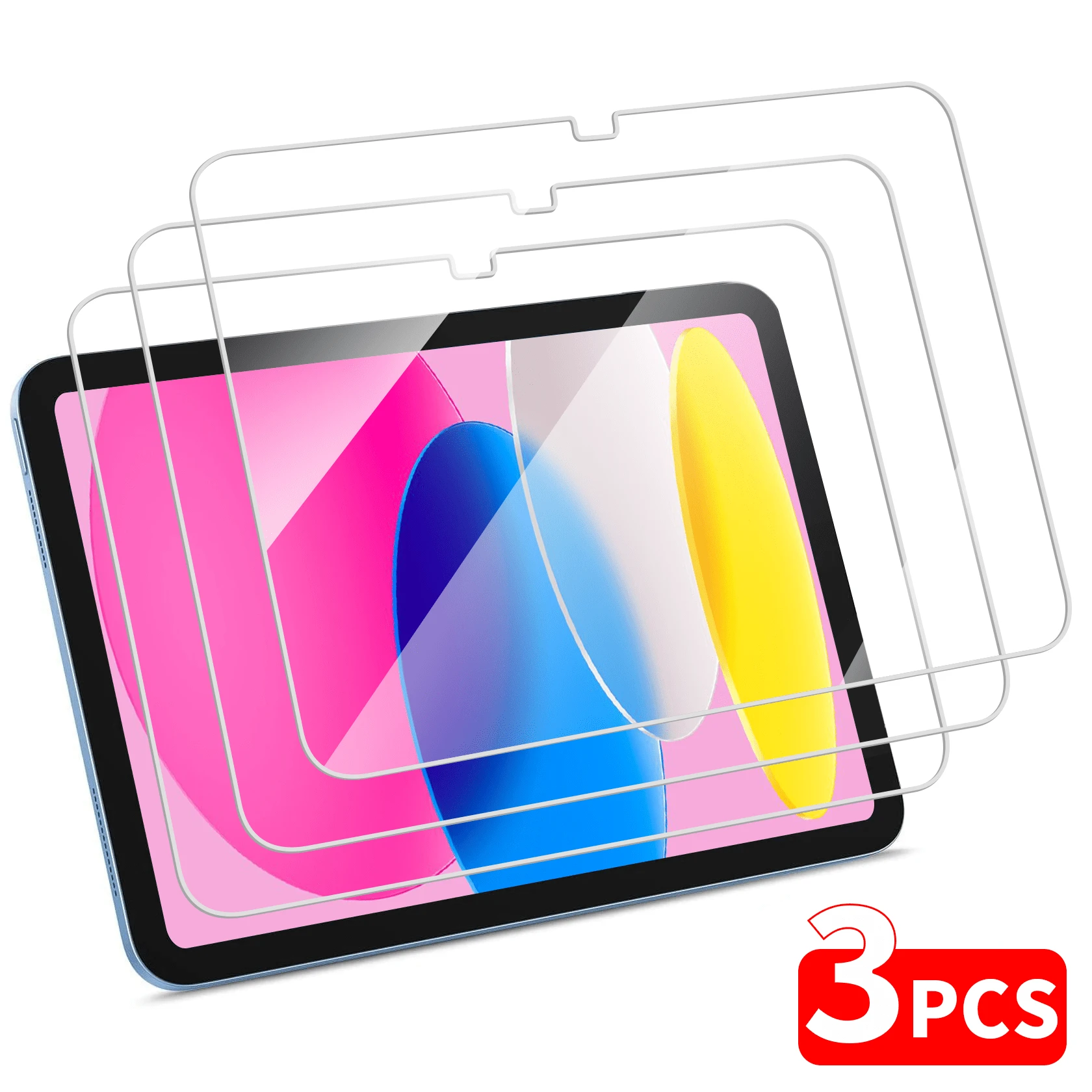 3 piezas Protector de pantalla de vidrio templado, compatible con iPad, Galaxy Tab/Pad SE, Honor Tablet, Tablet, compatible con Huawei MatePad Air, antiarañazos, sensible