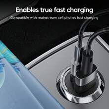 100W PD USB Mini Car Charger, QC3.0 Fast Charging Car Charger, USB Type-C Adapter Compatible With IPhone - A - View 4