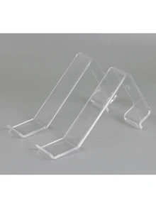 2/4/5pcs Acrylic L-Shaped High Heel Shoe Rack, Sneaker Display Stand, Window Display Shoe Rack (Acrylic Product With Protective Film) - Clear - View 3
