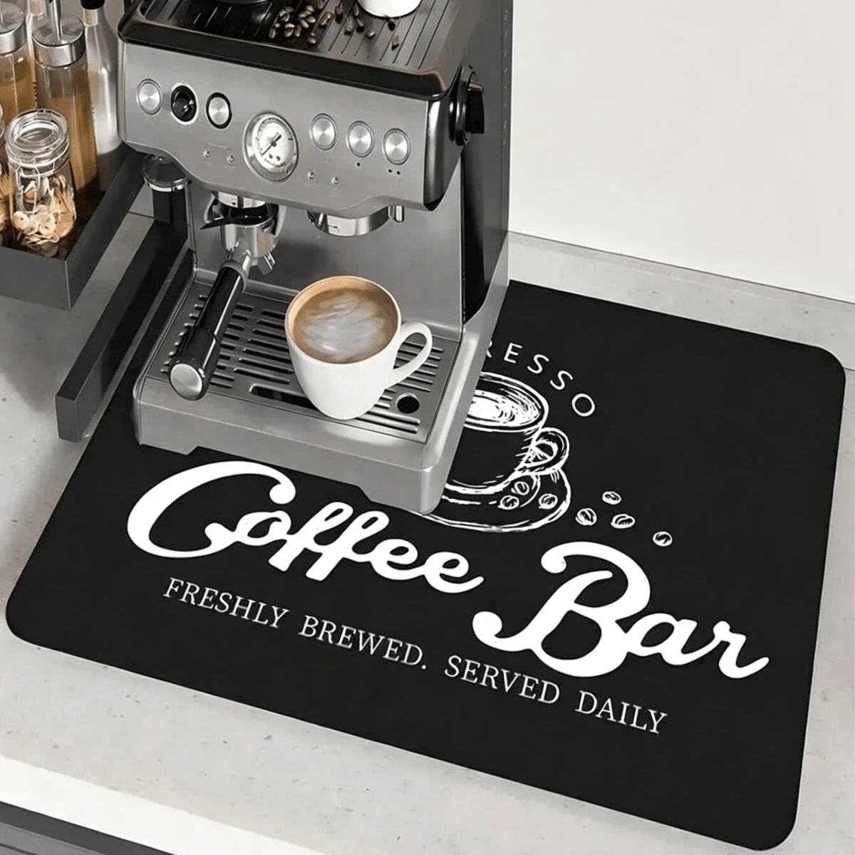 1 Coffee Machine Countertop Drip Pad, Water Dispenser, Coffee Machine, Absorbent Pad, Heat Insulation Coaster, Oil-Proof Table Mat, Suitable For All Kinds Of Countertops; Super Absorbent Non-Slip Silicone Drain Pad, Kitchen Countertop Drain Pad