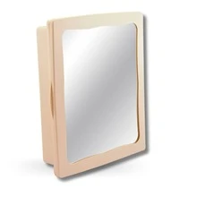Bathroom Cabinet With Mirror, Versatile Door, Plastic - Sand - View 2