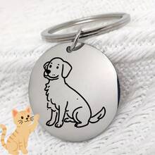 Pendentif en acier inoxydable, étiquette d'identification de chien profilée, accessoire de collier, réduit considérablement l'emmêlement et les nœuds des poils, les animaux se déplacent librement et confortablement, convient aux chats et chiens à poils longs et courts - Multicolore - Voir 12