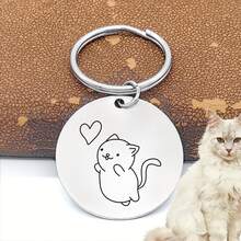 Pet Hanging Collar Accessory, Stainless Steel Pet Name Tag Collar Pendant, Sturdy Structure Resistant To Damage, Versatile And Durable, Suitable For Daily Wear, Commonly Used As Key Chain For Pet Lovers, Suitable For Active Pets - Multicolor - View 12