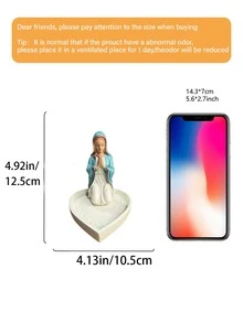 1個聖母瑪利亞玫瑰經架、玫瑰經持有器、天主教家居裝飾、優雅聖母瑪利亞祈禱玫瑰經盒、宗教禮物、天主教禮物，適合臥室、客廳、辦公桌裝飾 - 彩色 - 查看 6