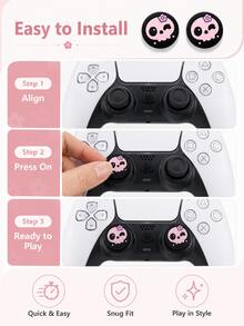 2/4件 PS/5 搖桿帽，防滑矽膠搖桿套，相容 PS/5/PS/4 控制器，增強抓握力與控制，多色可選 - 查看 4