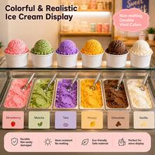 Large-Sized Simulated Paper Cup Ice Cream Model. Adopting Rigid PU Material, It Is High Temperature Resistant, Hard To Damage And Available For Long-Term Use. Suitable For Counter Display In Dessert Shops And Ice Cream Parlors, It Can Attract Customers And Effectively Increase Conversion Rate. - Paper Cup Ice Cream Ball Model - View 1