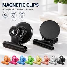 8/12pcs Magnetic Clips, Strong Magnet Clips, Suitable For Whiteboard, Storage Cabinet, Kitchen, Office, Best Birthday Graduation Gift - Multicolor - View 3