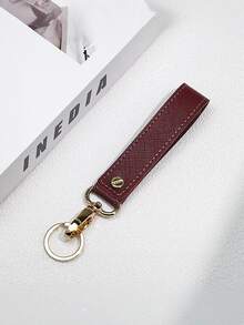 1Pc PU Leather Minimalist Keychain,Durable Long Key Ring,Portable Anti-Loss Car Key Holder,Suitable For Bags,Wallet,Key Accessories,A Perfect Gift - Multicolor - View 11