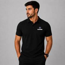 Men's Trucker Polo Shirt With Polo Collar - Negro - Ver 1