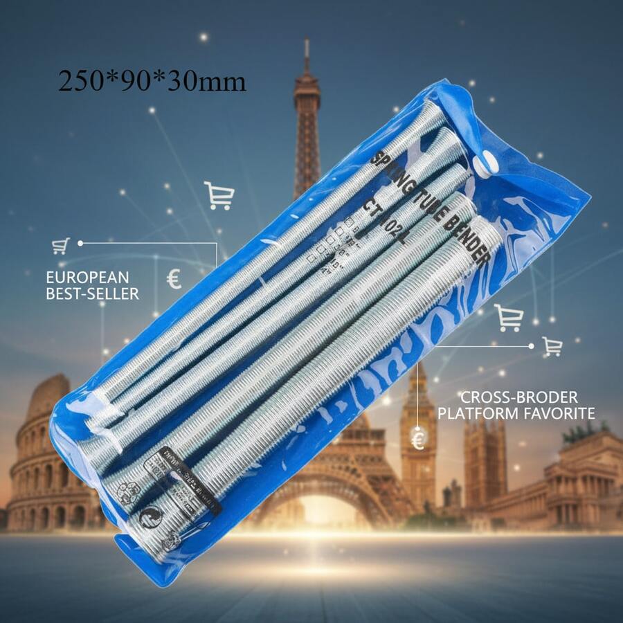 5pcs Spring Tube Bender 1/4" 1/2" 3/8" 5/8" 5/16" Suitable For Copper, Aluminum, Steel Pipe Bending Handtools - A - View 1