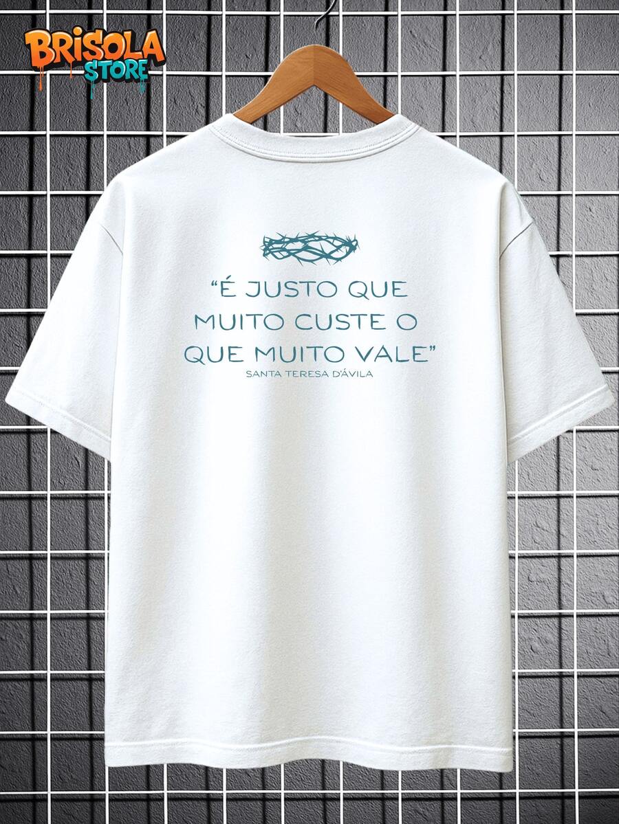 Saint Teresa T-Shirt With Evangelization Phrase, Bible, Biblical, Catholic, Unisex, 100% Cotton, Premium Shirt, New Release, Various Colors, Men's And Women's, Immediate Shipping | Plus Size - 白色 - 查看 1