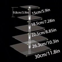 Cupcake Stand, Cupcake And Cake Combination, Tiered Cupcake Tree Tower, Clear Dessert Display Stand, Suitable For Dessert Table Wedding Birthday Party, Cake Stand For Display Table, Birthday Cake Stand, Cake Table Stand, Cake Display Stand - Clear - View 9