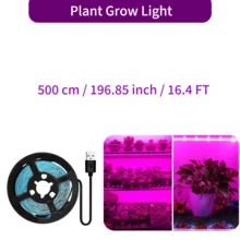 全光譜植物生長燈條，USB 5V 柔性植物燈。自黏式快速安裝，適用於各種植物和水耕栽培。適合溫室、生長帳篷、植物架、櫥櫃、居家與辦公室室內園藝。 - Plant Light Strip - 查看 14