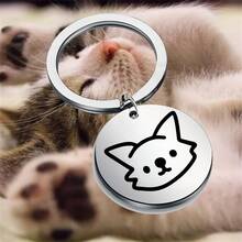 Pastoral Free-Range Dog Tag, High Corrosion-Resistant Stainless Steel Pendant Charm, Durable Pet Collar Accessory, Withstands Moisture, Sun Exposure And Harsh Environments, Secure And Stable, Universal Identification Tag For Outdoor Free-Range Cats And Dogs - Multicolor - View 4