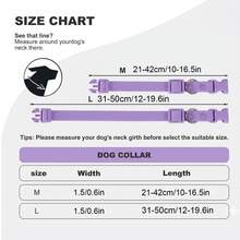 PVC Waterproof, Odor-Resistant, Rust-Proof Dog Collar, Easy To Clean Adjustable Buckle, Suitable For Small, Medium And Large Dogs - Purple - View 2
