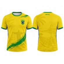 In The 2026 Football Match Among The United States, Canada And Mexico, The Team Uniform Of Brazil 1 Was Made Of Lightweight And Breathable Fabric, Which Was Very Comfortable To Wear. This Was An Excellent Choice For The Spectators Watching The Game. Creative Gift - 彩色 - 查看 1