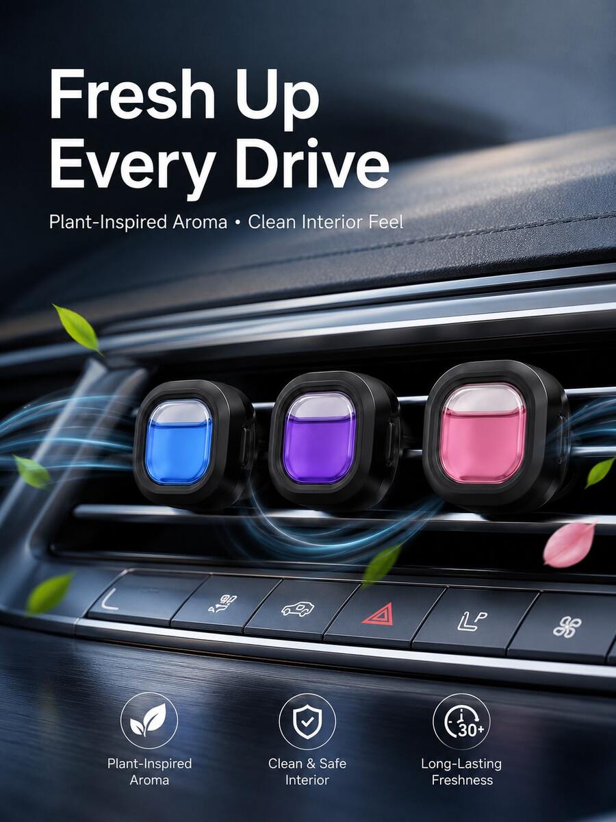 New Stylish Car Air Vent Aromatherapy, Premium Fragrance Diffuser, Long Lasting Scent Air Freshener For Car Interior - A - View 1