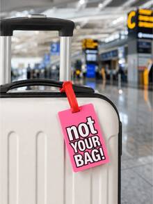 Etiqueta de equipaje de goma suave de PVC creativa, etiqueta de identidad de maleta estilo tarjeta de embarque de dibujos animados, etiqueta de bolsa de viaje anti-pérdida, accesorio de equipaje portátil y duradero - Multicolor - Ver 6