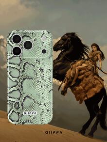 GIIPPA 1pc Light Green Python Pattern Design Phone Case, Compatible With Phone 17 Pro Max, 16 Pro Max, 15 Pro Max, 14 Pro Max, 11/12/13/14/15/16 Pro Max Plus, Korean Style High-End Fashionable And Fun Phone Case, Elegant Design Suitable For Men And Women, Perfect Gift For Girlfriend For Christmas, Valentine's Day, Easter, Wedding Season And Birthday! - Multicolor - View 6