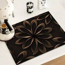 1 pieza Tapete protector de estufa estilo floral plano 2D - Vidrio/Utensilio de cocina resistente a altas temperaturas, adecuado para estufas, hornos, lavadoras y secadoras - Tapete protector de mesa resistente a arañazos y fácil de limpiar - Multicolor - Ver 4
