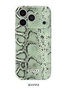 GIIPPA 1pc Light Green Python Pattern Design Phone Case, Compatible With Phone 17 Pro Max, 16 Pro Max, 15 Pro Max, 14 Pro Max, 11/12/13/14/15/16 Pro Max Plus, Korean Style High-End Fashionable And Fun Phone Case, Elegant Design Suitable For Men And Women, Perfect Gift For Girlfriend For Christmas, Valentine's Day, Easter, Wedding Season And Birthday! - Multicolor - View 1