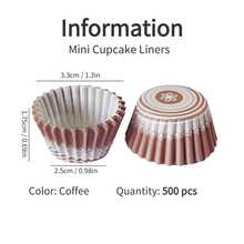 500pcs Mini Baking Paper Cups, Small Cupcake Liners, Grease-Proof Cake Paper Cups, Cake Molds, Baking Tools - 500pcs - View 18