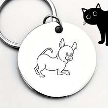 Stainless Steel Pet Pendant, Easy Pull-Up Hanging Installation, Versatile Minimalist Luxury Style, Clearly Distinguishes Pet Owner Identity, Long-Lasting Metal Texture, Universal Style For All Cats And Dogs - Multicolor - View 5
