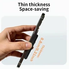 BISI Aluminum Alloy Magnetic Tripod, Multi-Function Desktop Folding Phone Stand, Ultra-Thin Foldable Phone Grip Holder, 8mm Thin Portable Pocket-Sized Desktop Stand, Suitable For Universal Smartphones - A - View 5
