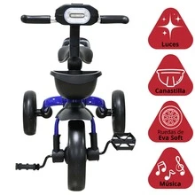 Joykoo Evolutionary Tricycle For Children 360 Rotating Seat With Light And Sound - Blue - View 3