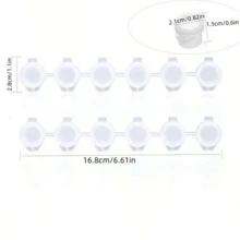 240pcs Empty Paint Pots, 3ml/0.1oz Plastic Paint Cups, 6-Grid Empty Paint Cups, Suitable For Art Painting, Crafting - A - View 3
