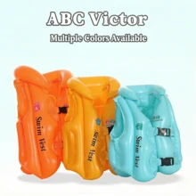 1pc Adult & Children Universal Life Jacket, Portable Inflatable Anti-Flip Anti-Slip Arm Floats, Beach Photo Prop Party Decoration, Summer Outdoor Swimming Accessory - Baby Blue - View 3