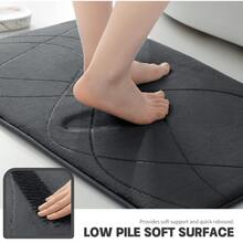 2/3/5pcs Bathroom Mat Set, Memory Foam Bath Mat Rug Set, Super Absorbent Bathroom Mat, Suitable For Bathroom, Bathtub, Toilet, Shower And Bathroom Accessories, Non-Slip Bathroom Rug, Absorbent And Machine Washable, Quick Drying - Dark Grey - View 7