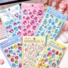 Pegatinas de Sello en Gota 3D con Expresión de Dibujos Animados Divertidos, Calcomanías de Textura de Cristal Colorido para Diario, Decoración DIY de Papelería, Pegatinas de Recompensa de Marca Diaria - Multicolor - Ver 2