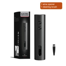 Premium Wine Accessory Gift Set, Including Electric/Manual Bottle Opener And All Necessary Accessories. Rechargeable Portable Version Suitable For Travel, Picnic And Camping, Perfect For Wine Enthusiasts. The Set Also Includes A Cleaning Brush. - Black - View 13