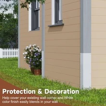 Aluminum Siding Corners Metal Corner Guards For Vinyl SidingOutdoor Whacking Protection For Wall, Easy To Install 2 Packs - A - View 8