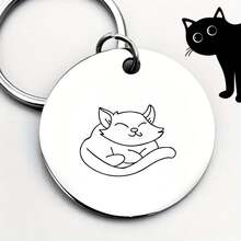 Stainless Steel Pet Pendant, Easy Pull-Up Hanging Installation, Versatile Minimalist Luxury Style, Clearly Distinguishes Pet Owner Identity, Long-Lasting Metal Texture, Universal Style For All Cats And Dogs - Multicolor - View 1