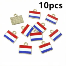 10pcs 15x16mm Enamel National Flags Of Countries Charms Pendant DIY Jewelry Making Accessories For Necklace Earrings Bracelet - National Flag - View 23