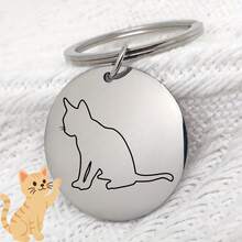 Pendentif en acier inoxydable, étiquette d'identification de chien profilée, accessoire de collier, réduit considérablement l'emmêlement et les nœuds des poils, les animaux se déplacent librement et confortablement, convient aux chats et chiens à poils longs et courts - Multicolore - Voir 5