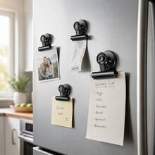 8/12pcs Magnetic Clips, Strong Magnet Clips, Suitable For Whiteboard, Storage Cabinet, Kitchen, Office, Best Birthday Graduation Gift - Multicolor - View 13