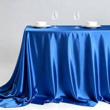 1 pieza Mantel rectangular/redondo elegante de satén, mantel de poliéster brillante de lujo, adecuado para bodas, fiestas, banquetes, cenas formales, mantel rectangular extra largo, mantel brillante para banquetes nupciales, adecuado para recepciones y fiestas, lavable a máquina - Blanco lechoso - Ver 22